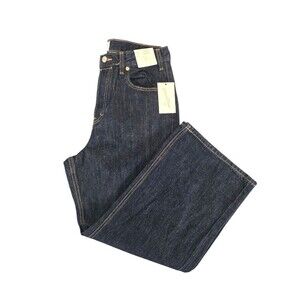 Universal Thread Cropped Vintage Wide Leg Mid Rise Jeans Dark Wash Size 6 NWT